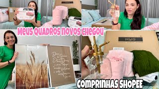 COMPRINHAS SHOPEE MEUS QUADROS CHEGOU SÃO LINDOS decor comprinhas shopee [upl. by Elokkin]