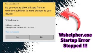 How to Fix WSHELPEREXE Startup ERROR on WINDOWS 10 in Tamil  wshelperexe System Error  Solved [upl. by Rovaert]