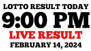 Lotto Result Today 9PM Draw February 14 2024 Wednesday PCSO LIVE Result [upl. by Nalyk]