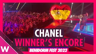 Chanel quotSloMoquot Spain Eurovision 2022 winners reprise live at Benidorm Fest grand final [upl. by Junette168]