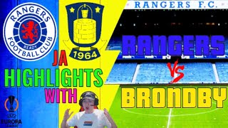 Rangers vs Brondby Europa League Highlights 2021 With Jamzor [upl. by Ahsienak]