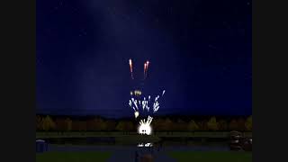 RCT3  Firework Display 2024  KoasterKing 205 [upl. by Ahsened]