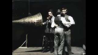 The First Film With Sound 1894 HD Colourized [upl. by Notsa763]