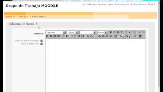 Cómo escribir el título de un tema en Moodle [upl. by Shandy988]