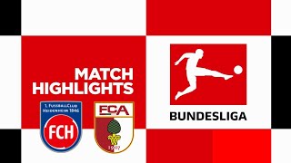 1 FC Heidenheim vs FC Augsburg  Highlights  Bundesliga 202425 [upl. by Sremlahc]