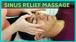 Sinus Relief Massage Natural Sinus Relief for Sinus Pain and Pressure [upl. by Nilerual]