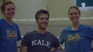 UCLA’s Mac May and Anna Dodson teach volleyball mechanics on Pac12 Tailgate [upl. by Davison]