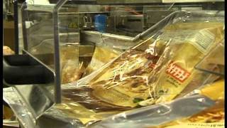 Automatic bag packaging of pizza snacksmov [upl. by Attelocin]