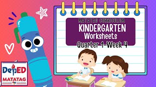 Quarter 1 Week 4 MATATAG Curriculum Kindergarten Worksheets FilipinoEnglish [upl. by Dekeles2]