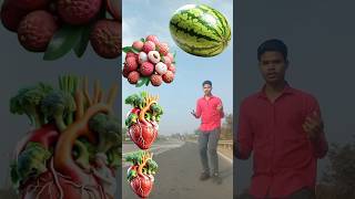 Rounding Vegetable Heart to Grapes Mango lichi amp Watermelon  Fruits names magic video shorts [upl. by Stanislas]