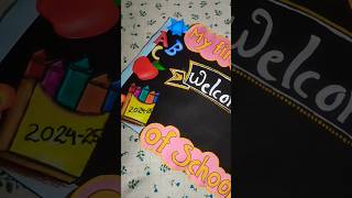 First day of school poster drawing design ideas 🎨💗🥰art drawing posterdesignviralvideo youtube [upl. by Neoma]