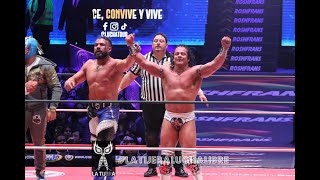 Volador Jr vence a Andrade el Ídolo recordando cuando le quito su máscara la ex Sombra CMLL [upl. by Woodward]