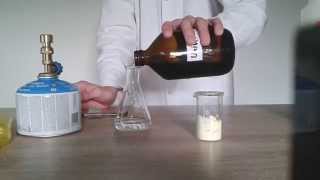 Chemie Experiment 16  Verbrennen von Schwefel HD [upl. by Nylrebma]