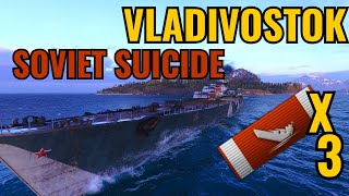 Vladivostoks  Soviet Suicide  World of Warships [upl. by Gnemgnok452]