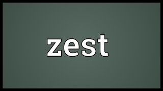 Zest Meaning [upl. by Ahsas]