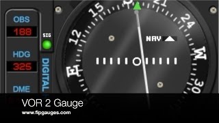 VOR Gauge  SaitekLogitech Flight Information Panel amp SPADneXt [upl. by Sukhum]