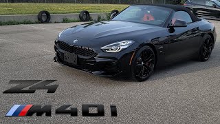 2021 BMW Z4 M40i Black Sapphire Metallic on Magma Red Vernasca Leather with Exhaust Note Test [upl. by Sinoda]