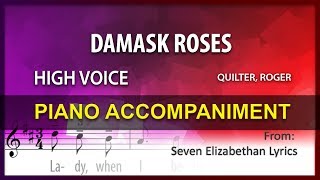 Damask Roses Karaoke Roger Quilter High voice [upl. by Aztirak]