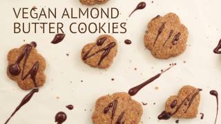 Vegan Almond Butter Cookies  Recipes [upl. by Siraf]