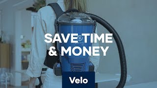 Save time amp money  Velo cordless battery backpack vacuum cleaner  Pacvac product training video [upl. by Joachim]