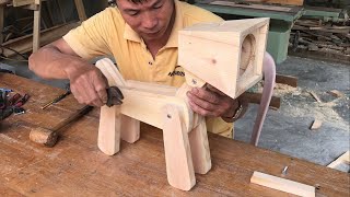 Awesome Woodworking Design Idea  How To Make Funny And Lovely Homemade Dog Lights  DIY [upl. by Klos]