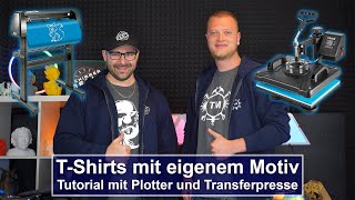 VEVOR Eigene TShirts mit Plotter und Transferpresse Tutorial4K [upl. by Araf573]