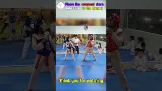 👊An evenly matched battle between two girls  taekwondo shorts [upl. by Atteiram]