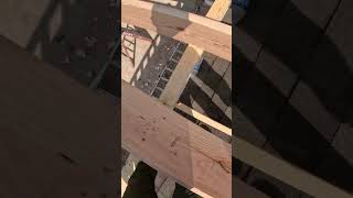 Four season room addition carpentry framing pov ceiling joist paslode roof [upl. by Galasyn]