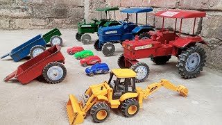 Baby toy mini tractor trolley transport video tractor wala khilauna  jcb toy tractor toy car [upl. by Tecu]