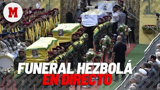 DIRECTO Funeral de miembros de Hezbolá muertos en el ataque israelí del viernes en Beirut [upl. by Hayyifas]