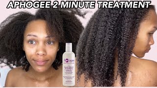 Trying Aphogee 2 Minute Keratin Reconstructor For Healthy Damage Free Natural Hair [upl. by Neenaej]