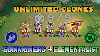 ELEMENTALIST SUMMONERSUNLIMITED ULT CLONES  MAGIC CHESS  MOBILE LEGENDS [upl. by Eirrem]