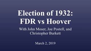 Saturday Webinar FDR vs Hoover [upl. by Akaya]