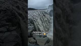 Dettifoss is also the strongest waterfall in Europe 😱 shorts waterfall scary [upl. by Lulita]