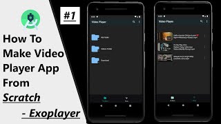 How To Make Video Player App In Android Studio  Bottom Navigation Bar Exoplayer Tutorial  Part 1 [upl. by Maurizia]