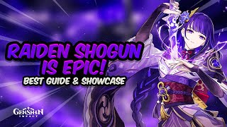 COMPLETE RAIDEN SHOGUN GUIDE Best Raiden Build  Artifacts Weapons amp Showcase  Genshin Impact [upl. by Norrehc]