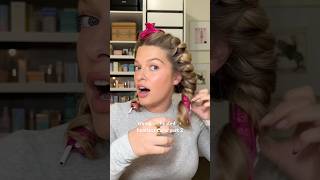 heated heatless curls  pt 2 🤔 hairhacks hairtutorial easyhairstyle [upl. by Moria]