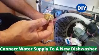 How To Connect Water Supply To A New Dishwasher  Step by Step [upl. by Sualokcin]