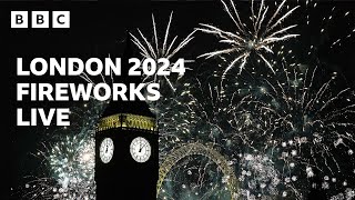 Happy New Year Live 🎆 London Fireworks 2024 🔴 BBC [upl. by Analim]