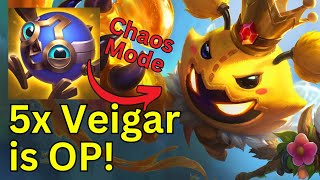 5 Veigars Destroying Tockers Trials Chaos Mode FULL GAMEPLAY  Teamfight Tactics [upl. by Cawley]