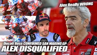 ALL SHOCKED Ducati BRUTAL Statement Alex Marquez DISQUALIFIED SanmarinoGP Rossi BIG ANGRY to Alex [upl. by Naeroled]