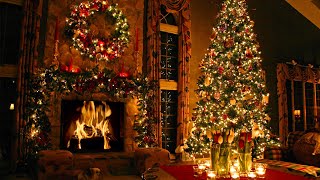 2 Hours of Classic Christmas Songs with Fireplace and Beautiful Christmas Background [upl. by Higgs]