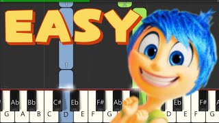 EASY⭐4 Bundle of Joy From quotInside Outquot  Beginner Piano Tutorial [upl. by Dopp]