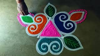 diwali 2024🌻special flowers kolam 🌻diwali diya pandaga muggulu 🌻Deepawali simple rangoli [upl. by Smoht493]