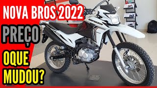 NOVA BROS 160 2022 PREÇOS E CORES VEJA O QUE MUDOU  CONHECEMOS NA LOJA A BROS 2022 [upl. by Annaj627]