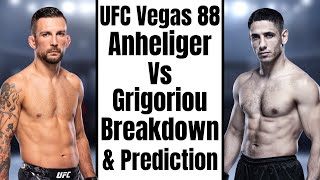 UFC Vegas 88 Chad Anheliger vs Charalampos Grigoriou Breakdown And Prediction [upl. by Enrico]