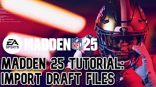 Tutorial How to import draft files into NFL Madden 25 on PS5 [upl. by Oremor]