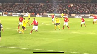 Raul Jimenez Rabona Cross Wolves vs Manchester United [upl. by Karlotta]