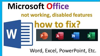 Microsoft Office in Offline not working disabled features Word Excel PowerPoint  How to fix [upl. by Mosby494]