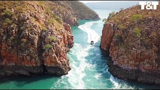 Drone Footage Captures Horizontal Waterfall In Australia [upl. by Aura]